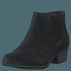 Adreena Flora Black Suede