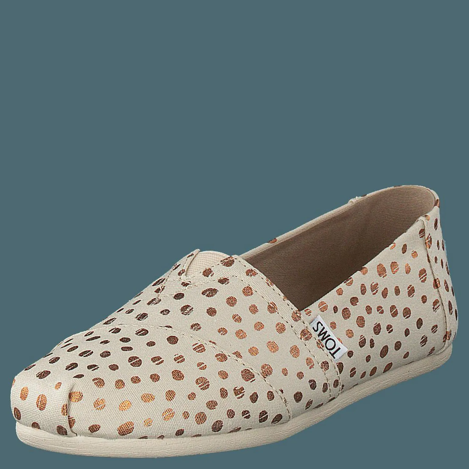 Alpargata Rose Gold/natural Canvas Dots