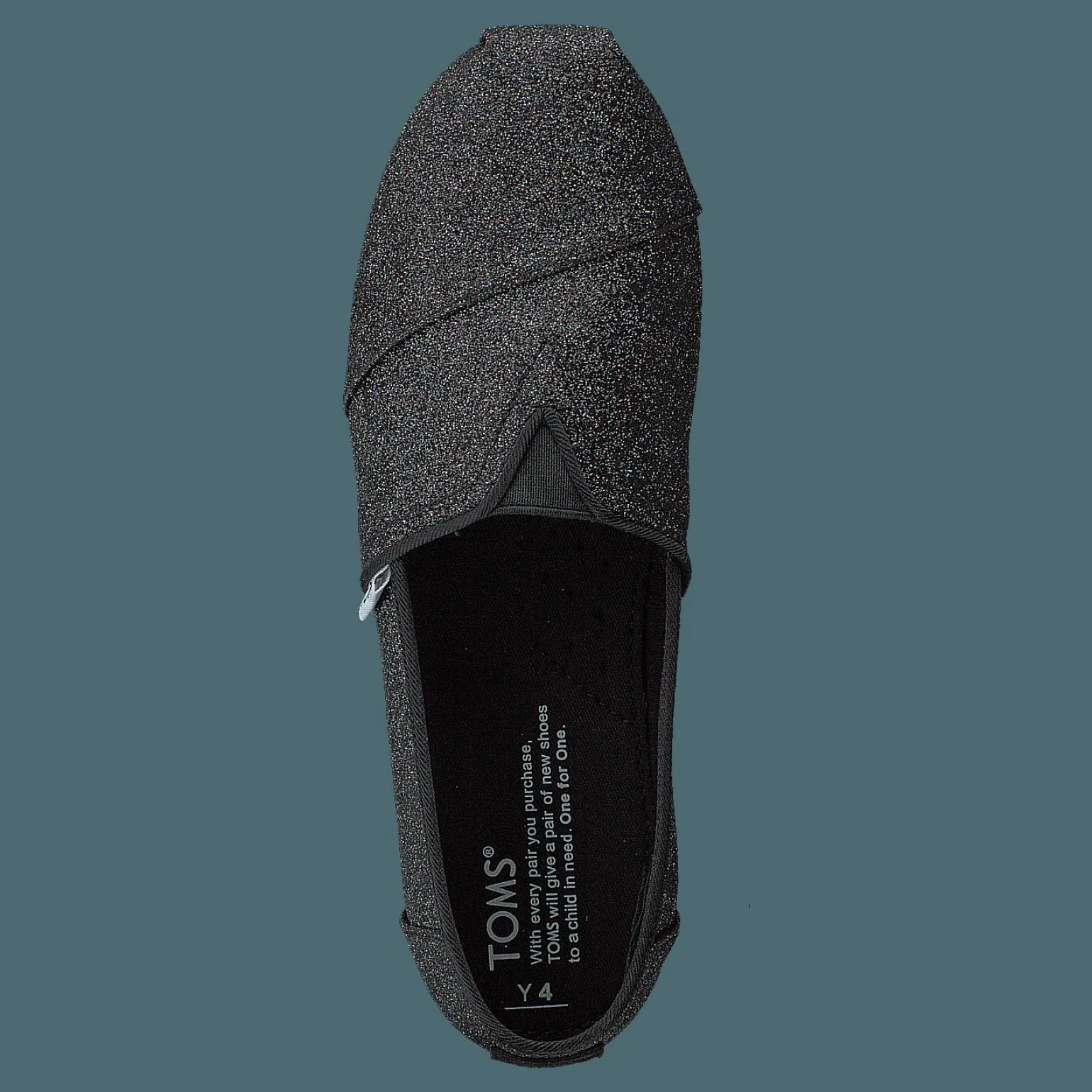 Alpargata Youth Black Iridescent Glimmer