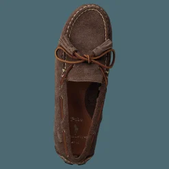 Anders Tasseled Suede Driver Chocolate Brown