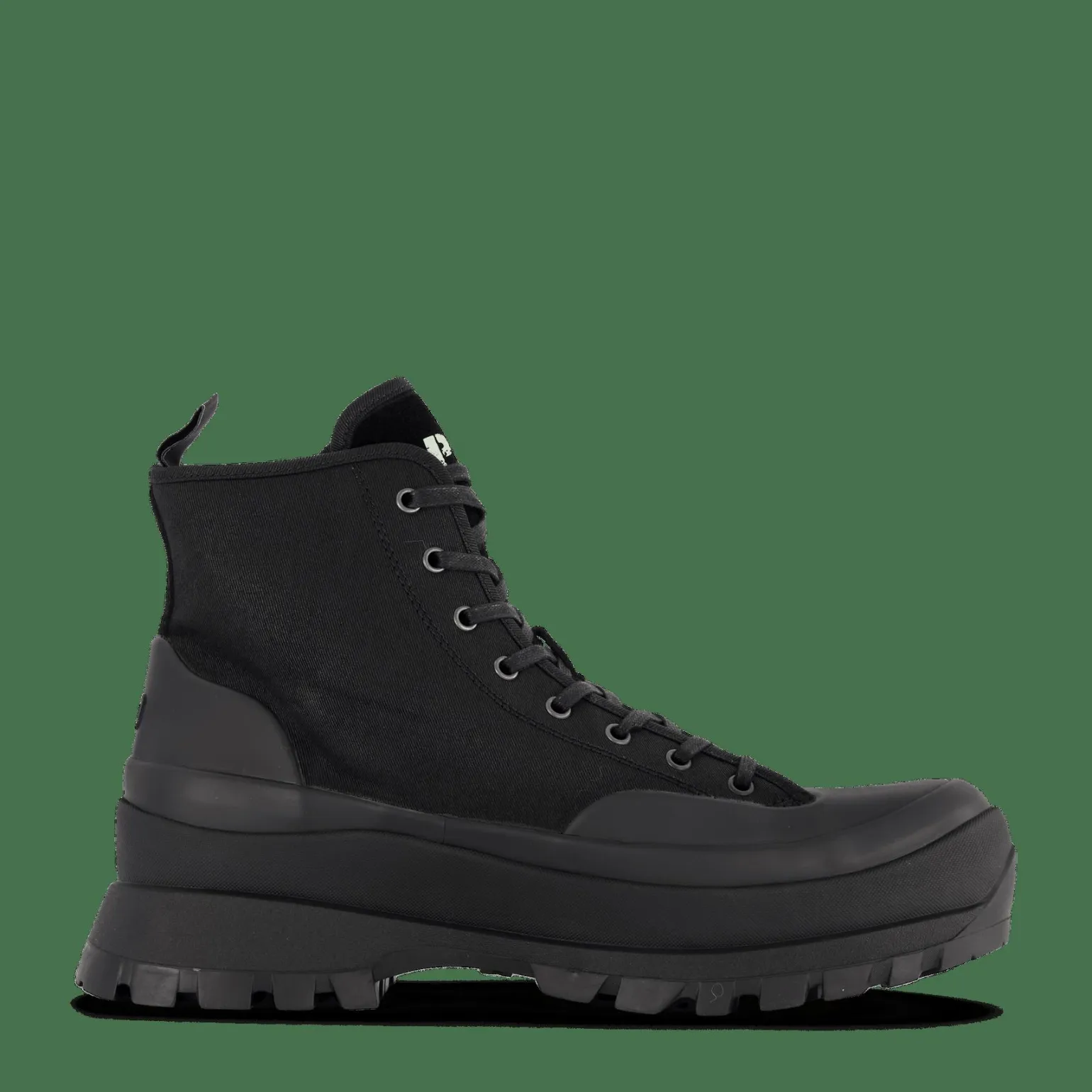Armin Waxed Twill Trainer Boot Black