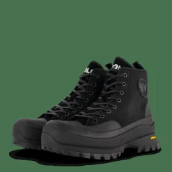 Armin Waxed Twill Trainer Boot Black