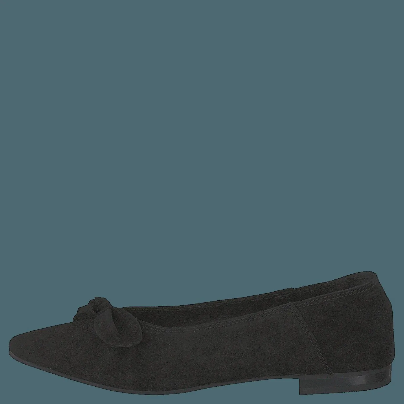 Berna Suede Bow Shoe 101 - Black 1