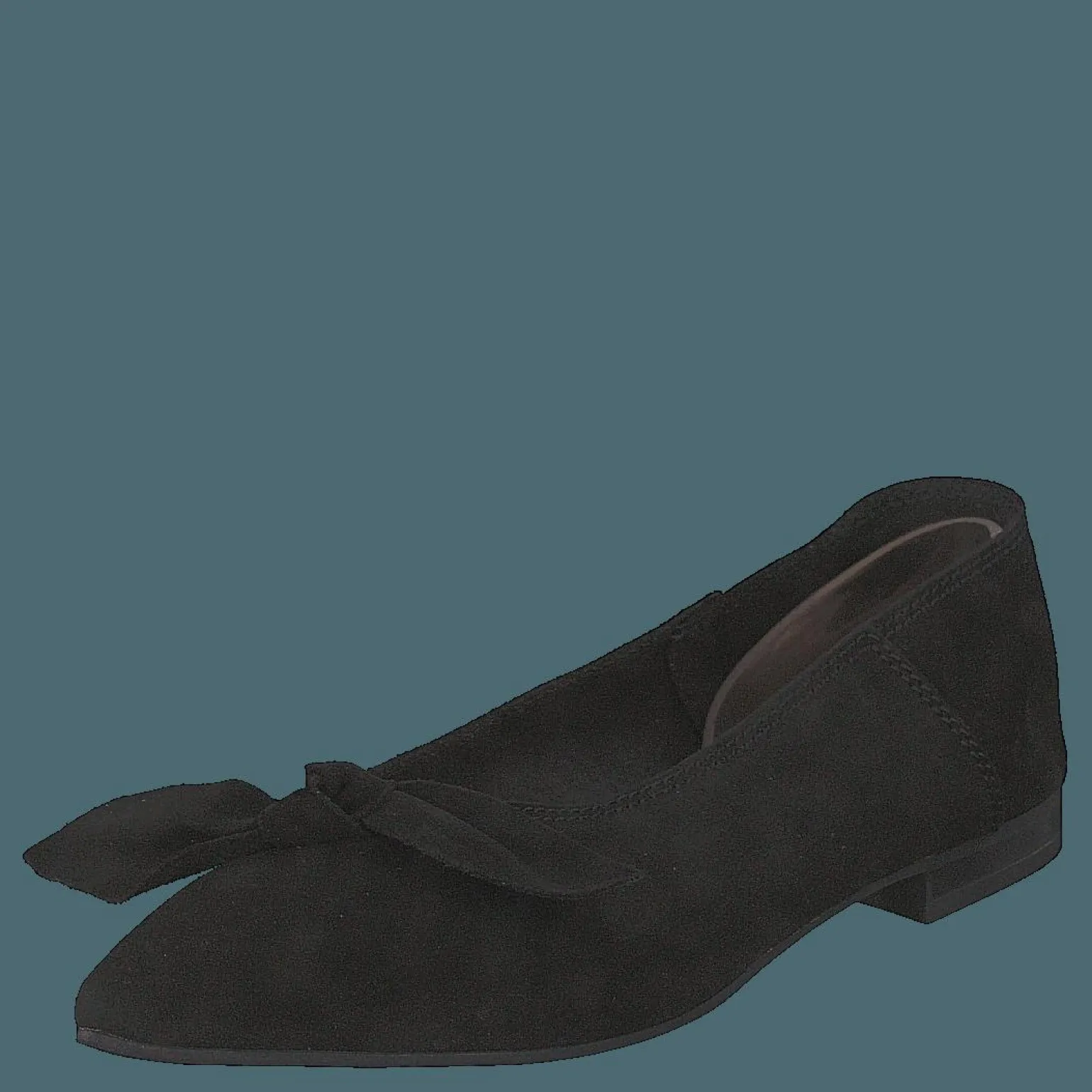 Berna Suede Bow Shoe 101 - Black 1