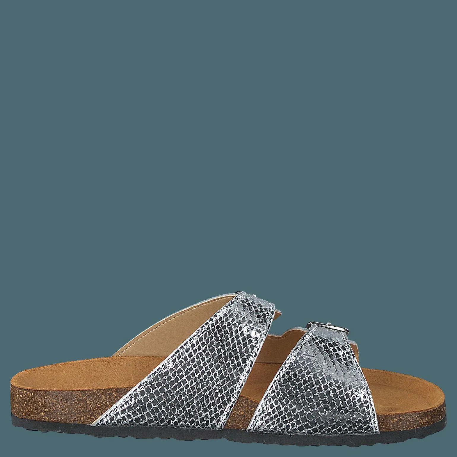 Biabetricia Buckle Sandal 918 Silver Snake