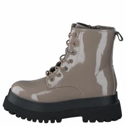 Biagas Laced Up Platform Boot Taupe