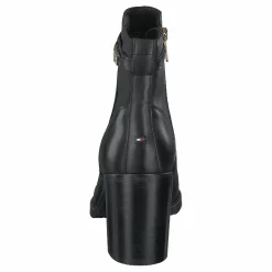 Block Branding High Heel Boot Black