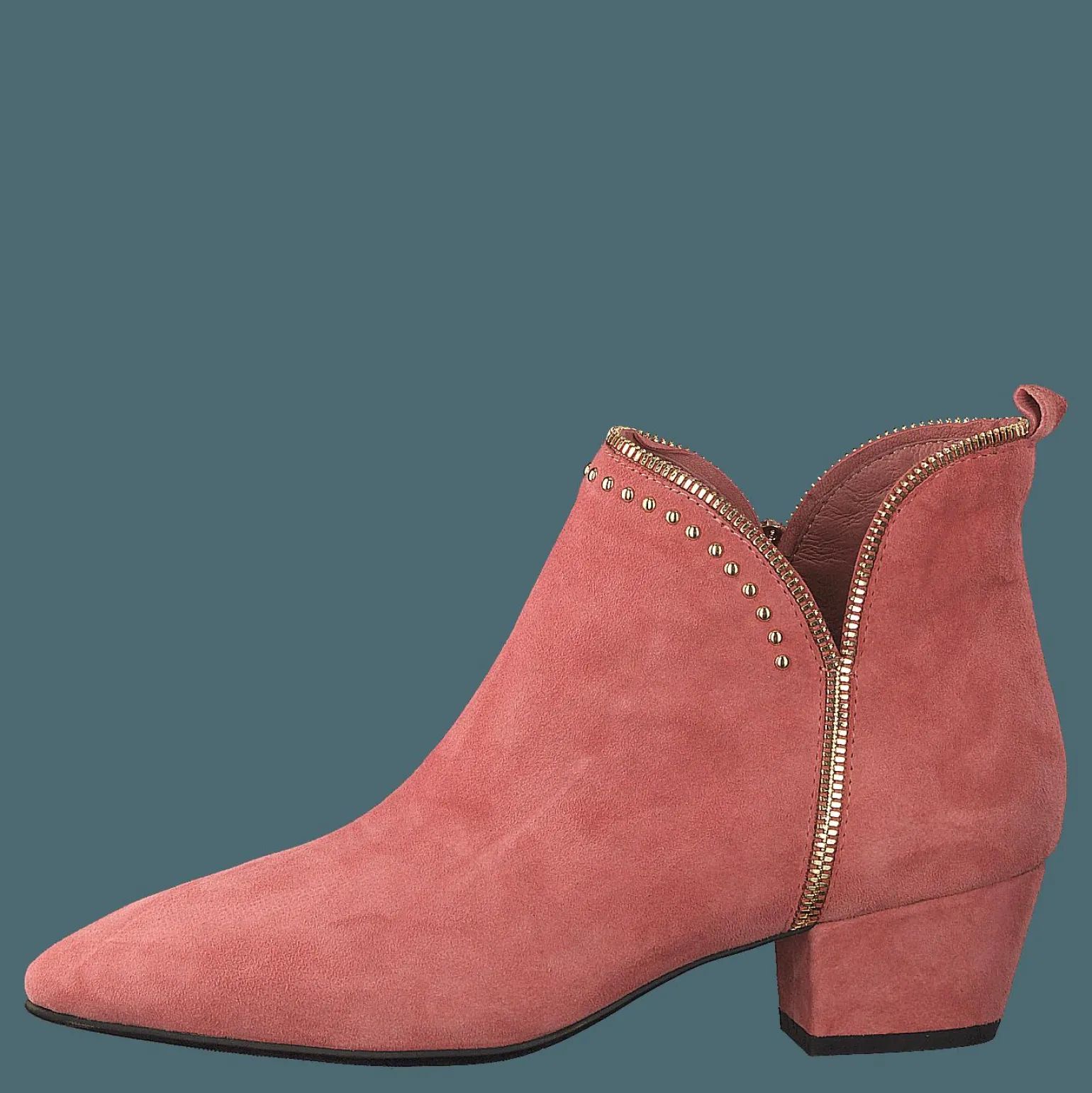 Boot Raw Zip Suede Cher - Cherry