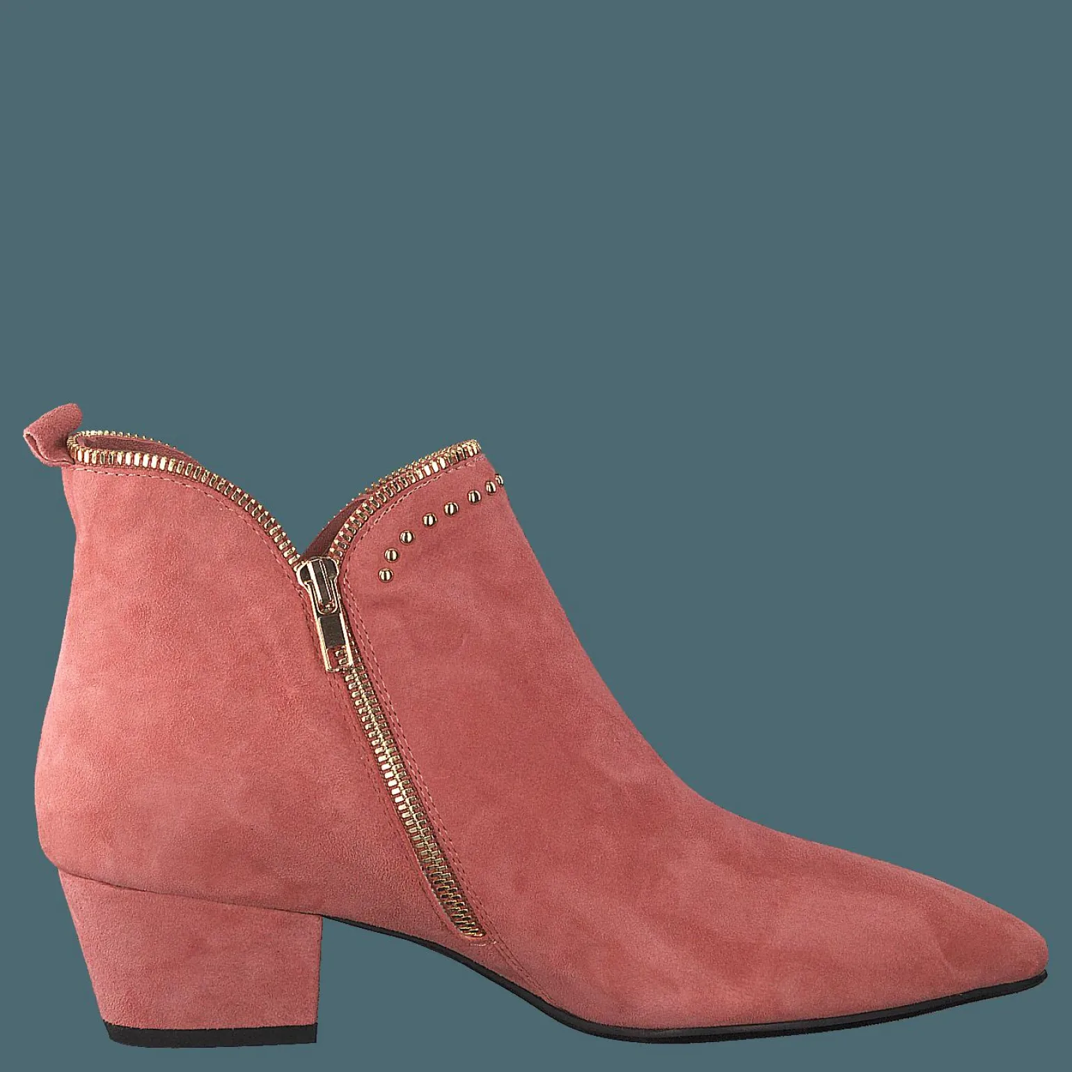 Boot Raw Zip Suede Cher - Cherry