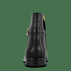 Briela Burnished Leather Bootie Black