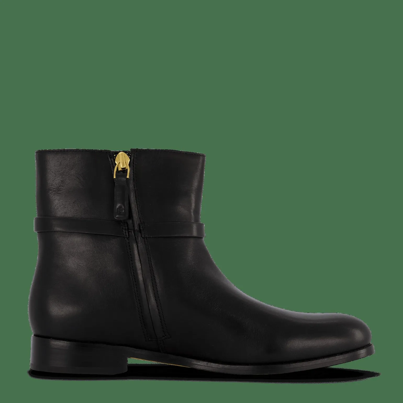Briela Burnished Leather Bootie Black