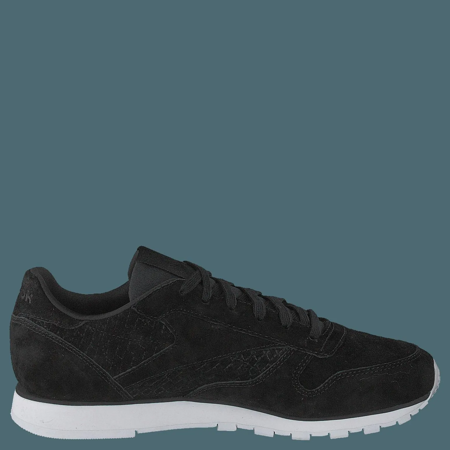 Cl Lthr Woven EMB Black/White