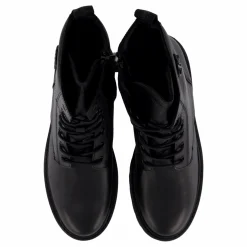 Combat Boot Mid Zip Lth In Cal Triple Black