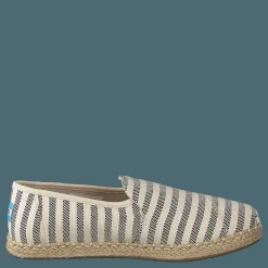 Deconstructed Alpargata Rope Black Woven Stripe