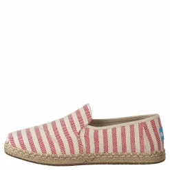 Deconstructed Alpargata Rope Red Woven Stripe