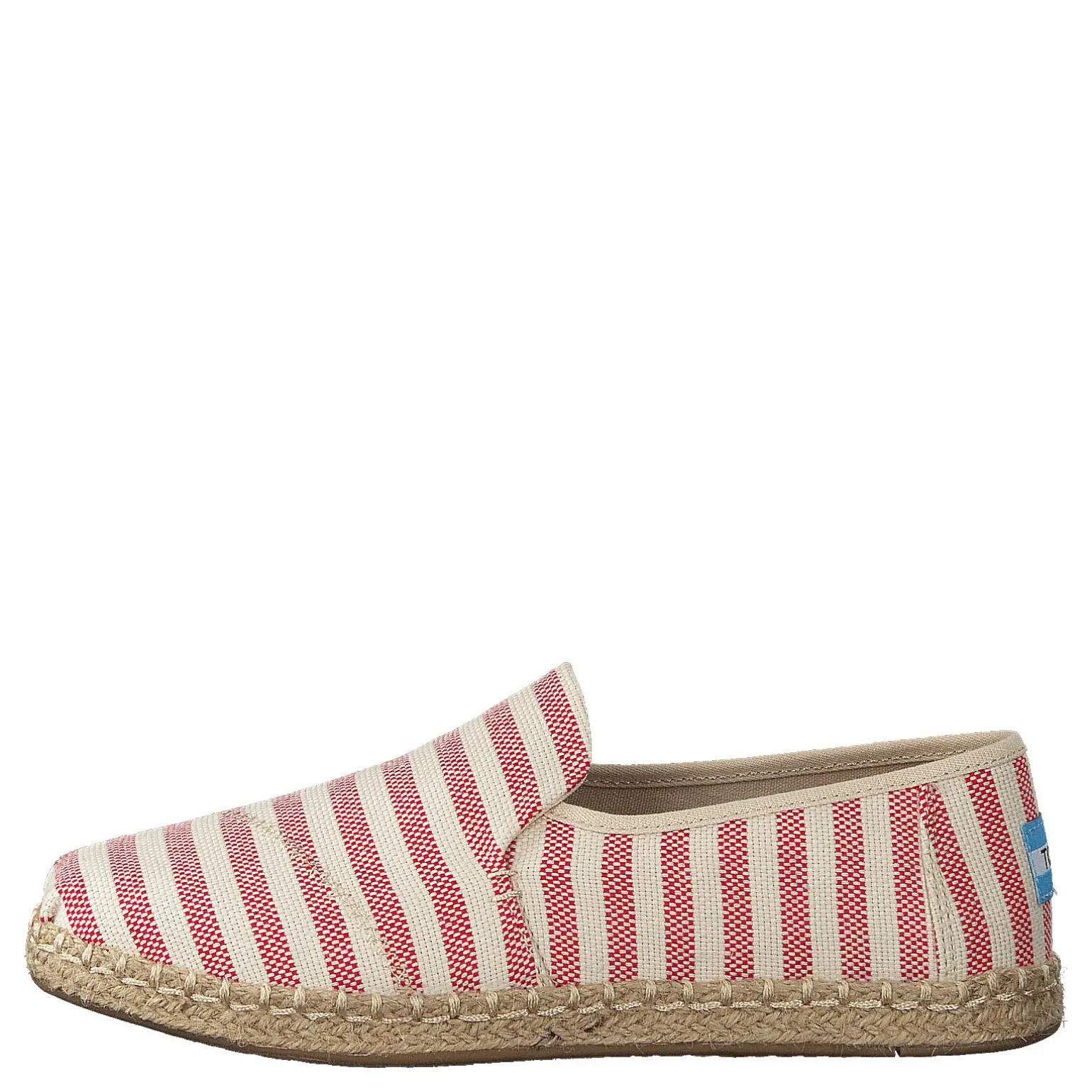 Deconstructed Alpargata Rope Red Woven Stripe
