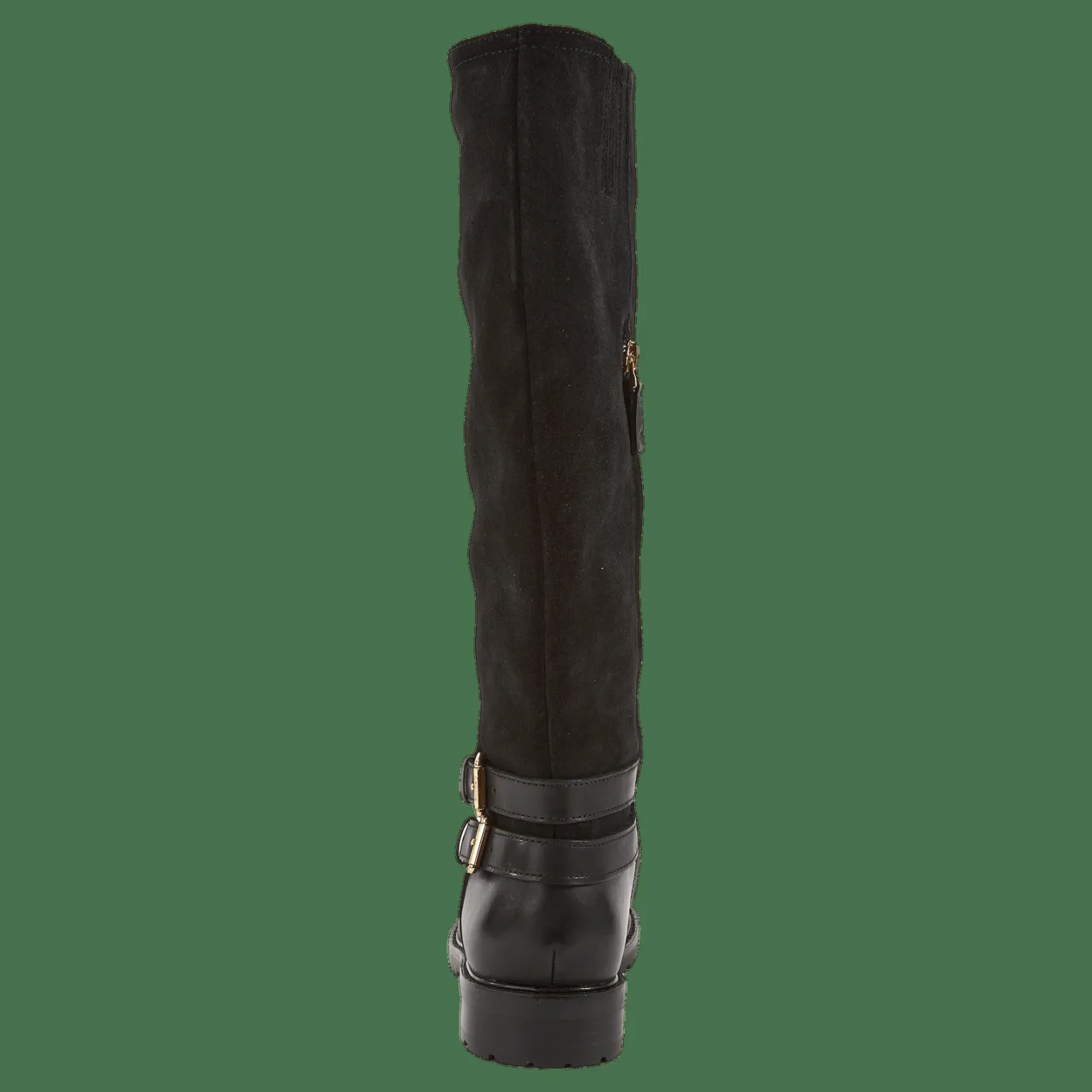 Emelie Leather & Suede Riding Boot Black/Black