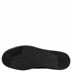 Faux Fur Nubuck Low Lace-up Black