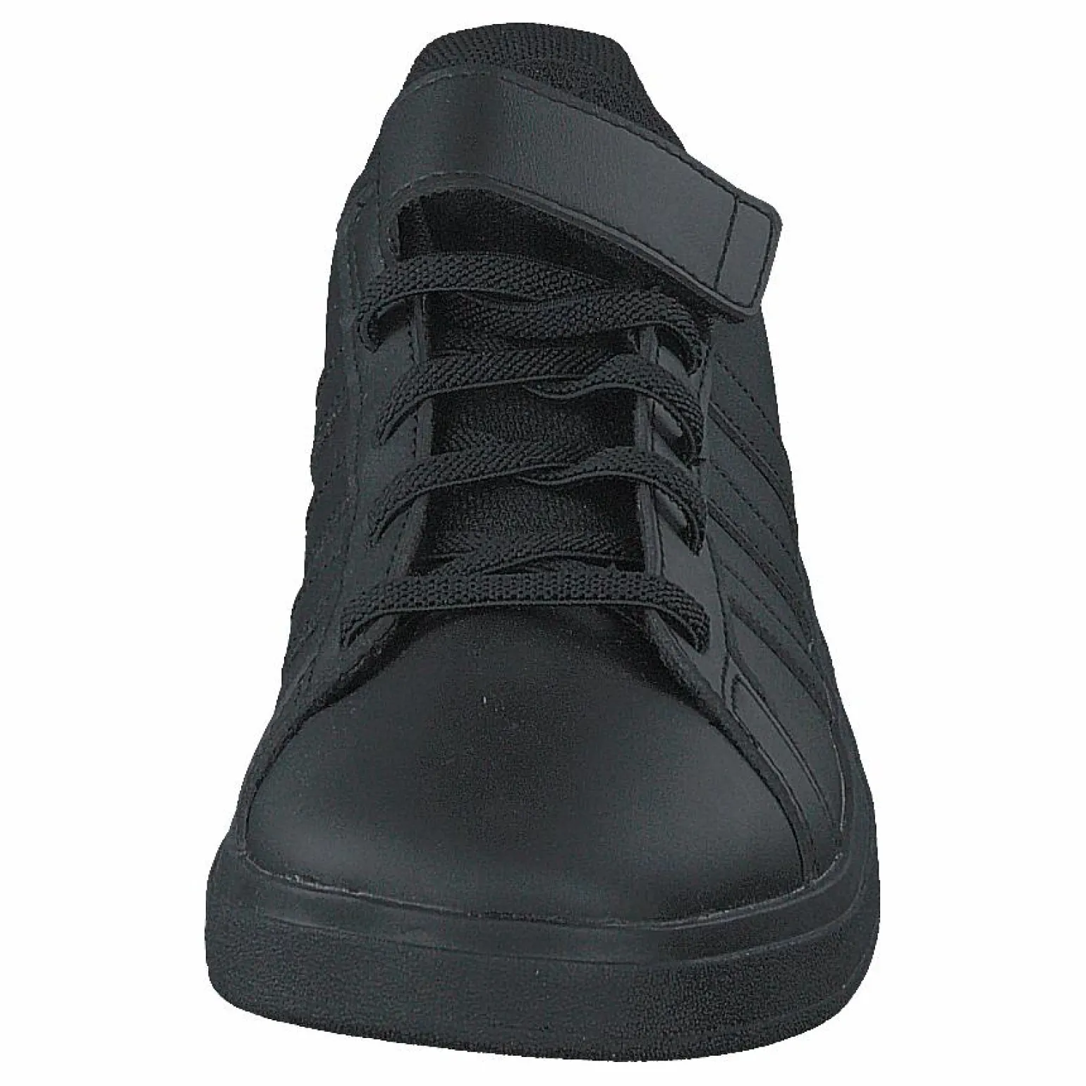 Grand Court Elastic Lace and Top Strap Shoes Core Black / Core Black / Grey Six