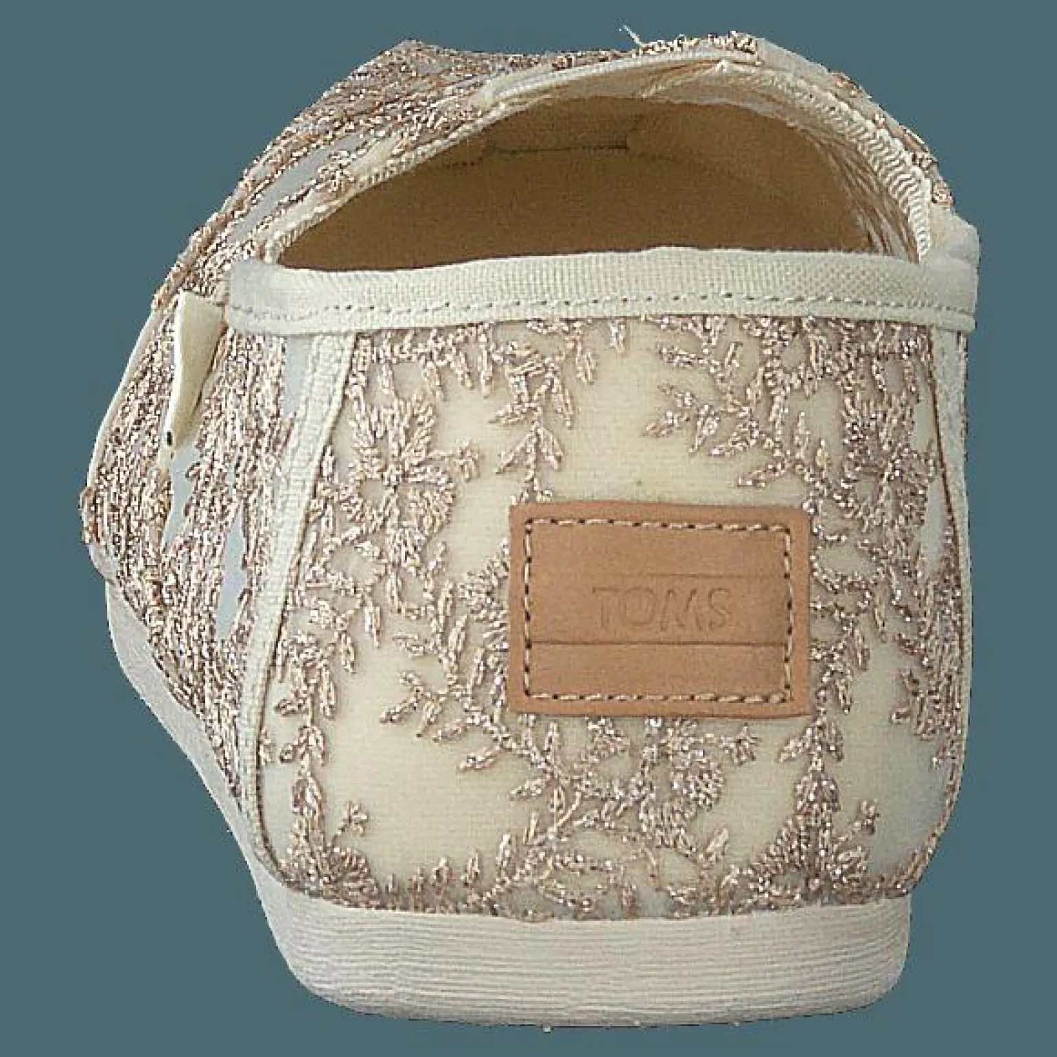 Hibiscus Floral Lace Alprg Natural Metallic
