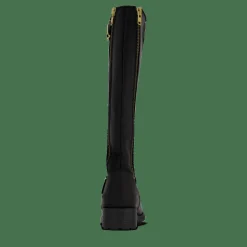 High Boot Double Zip Black / Shiny Gold