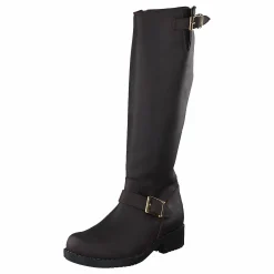 High Zip Back Brown Shiny Gold
