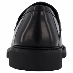 Huddles Black Leather