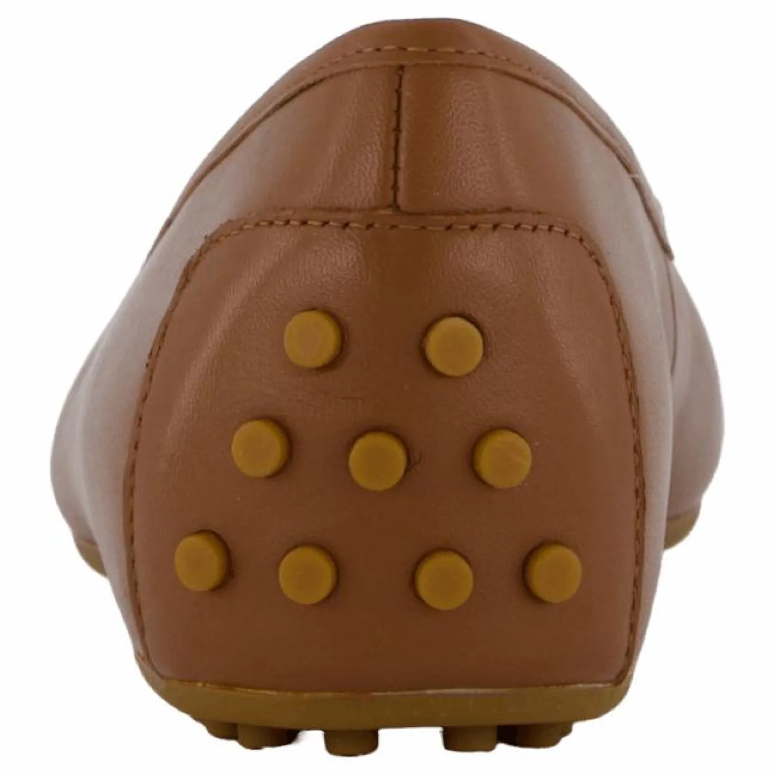Jayna Nappa Leather Driver Flat Deep Saddle Tan
