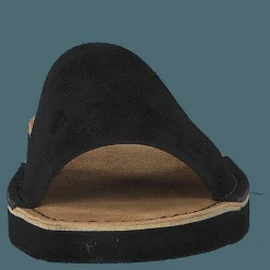 Lunan Slide Black Leather