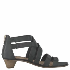 Mena Silk Black Leather