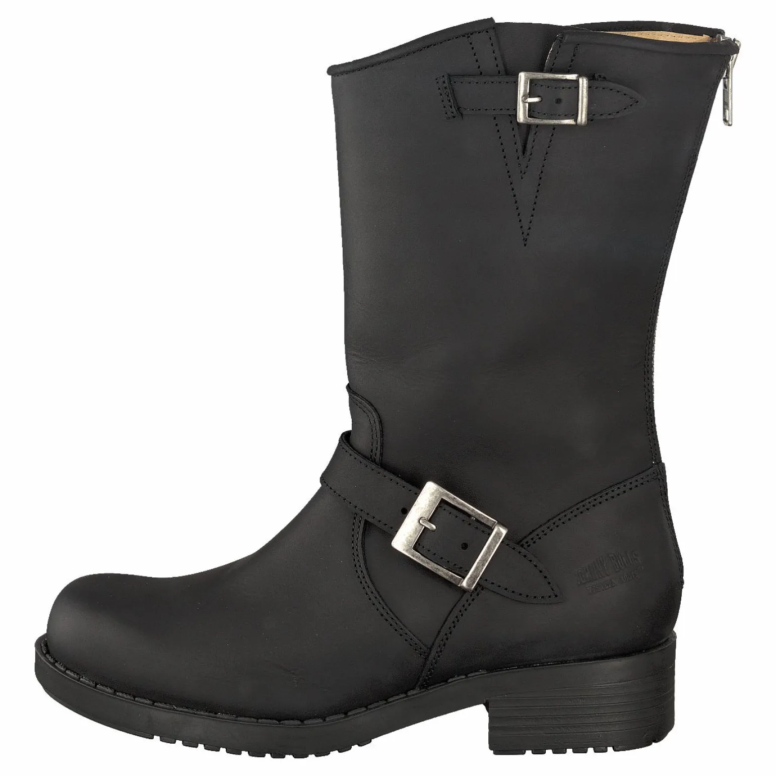 Mid Zip Back Black/Silver