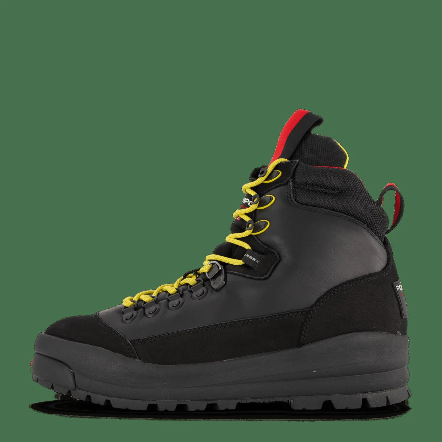 Polo Sport Hiker Leather Boot Black / Yellow / Red