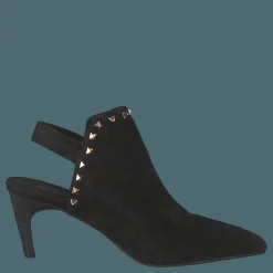 Shoe Stiletto Slipper Blk - Black