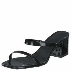 Squared Two Strap Sandals Black