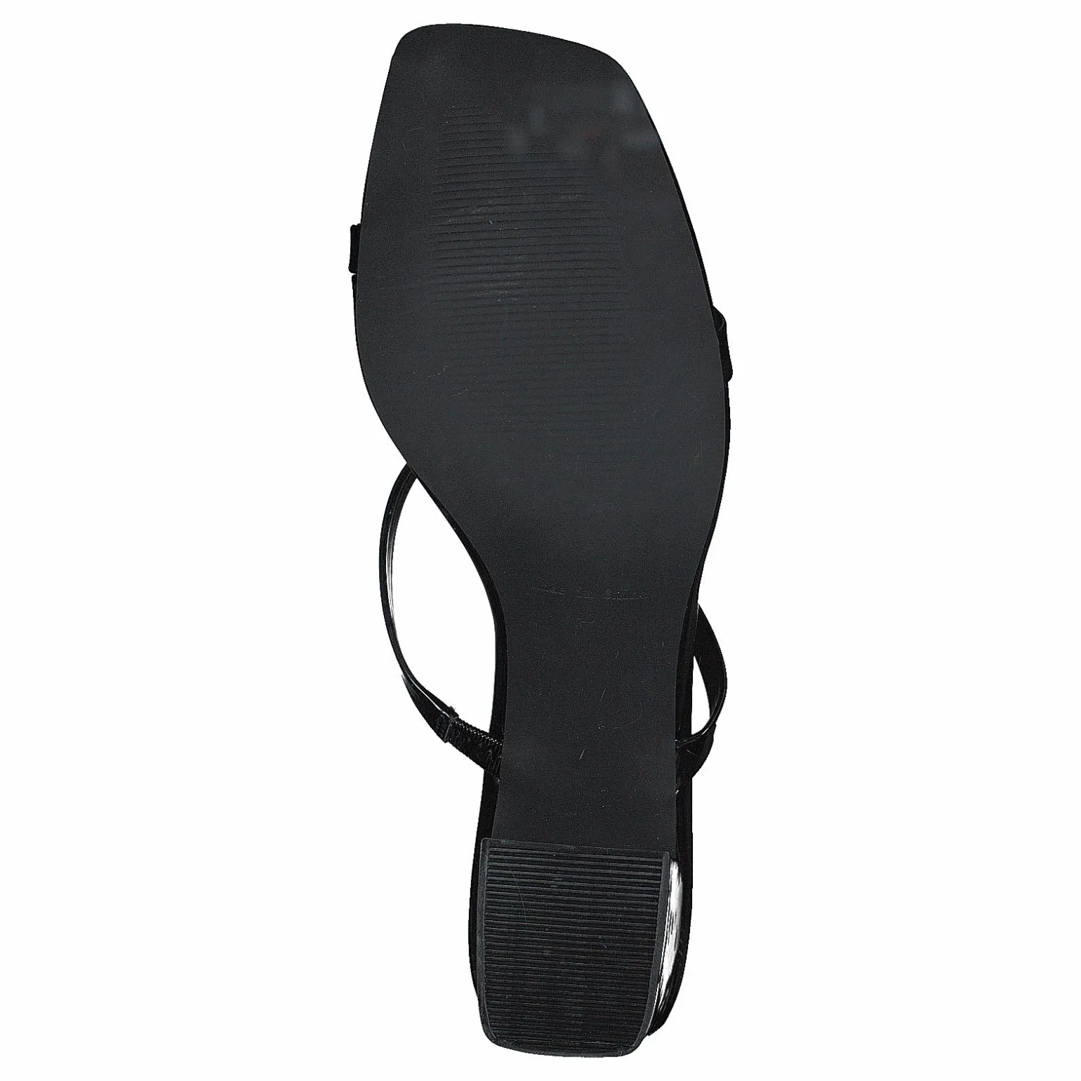 Squared Two Strap Sandals Black