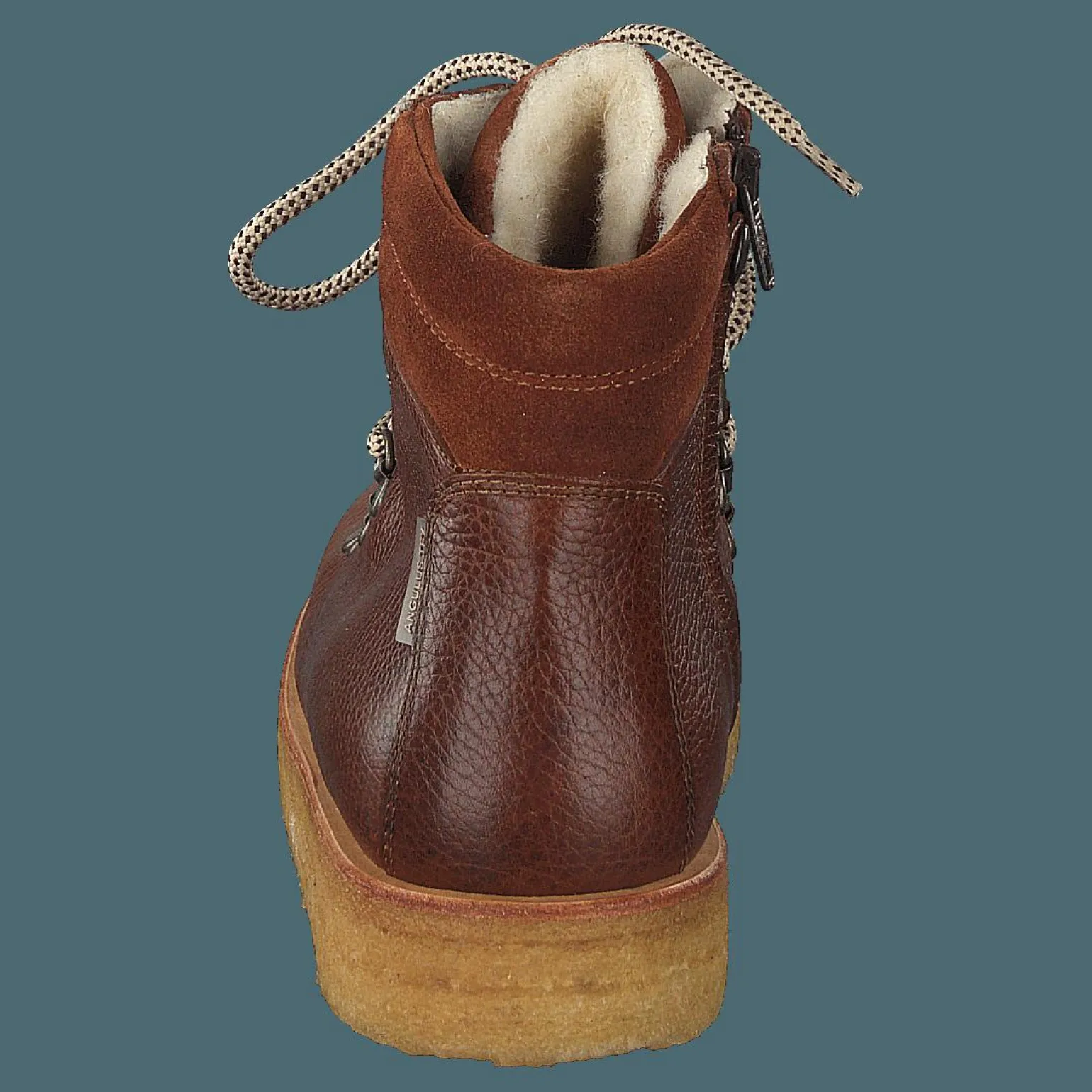 Tex-boot With Laces And Zipper Cognac/brown/brown