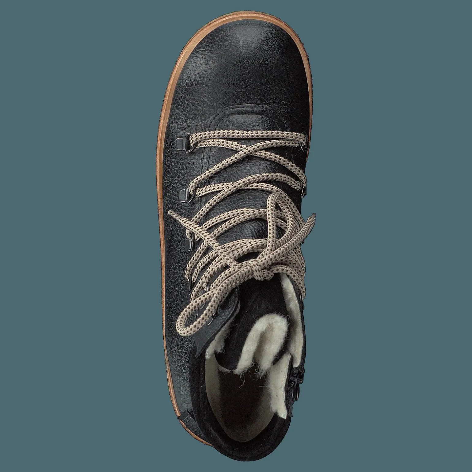 Tex-boot With Laces And Zipper Black