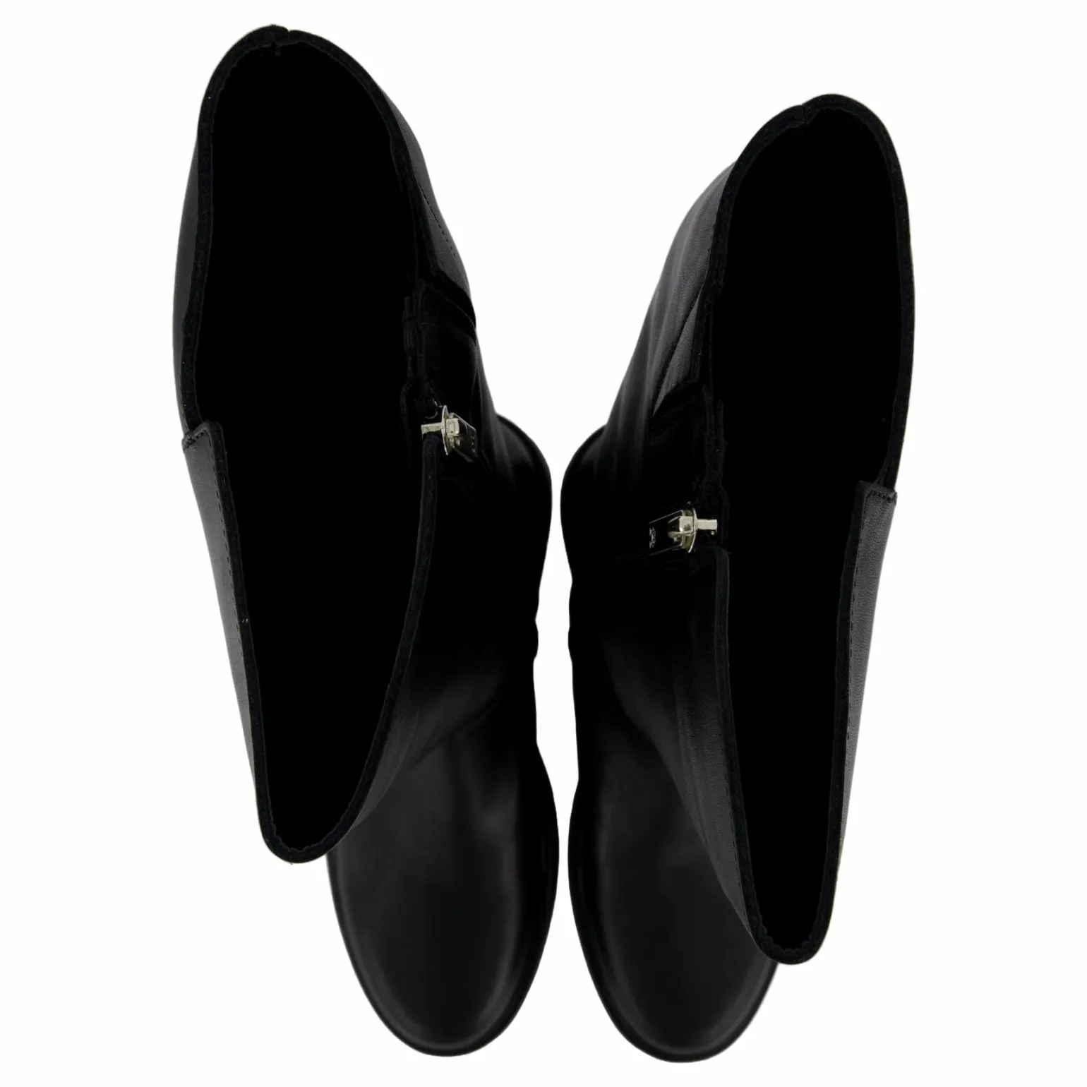 Th Logo Leather Long Boot Black