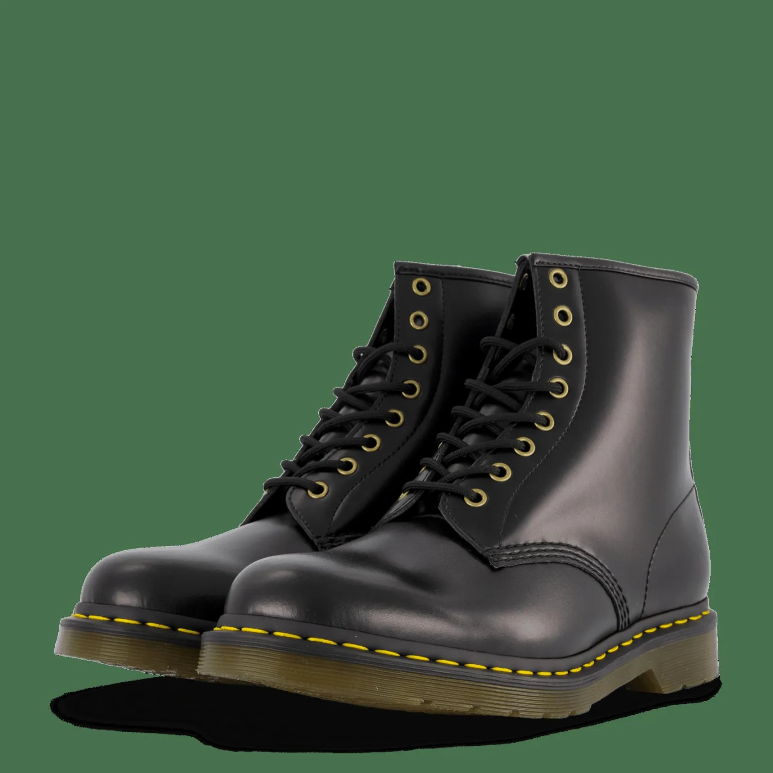 Vegan 1460 Black Norfolk Flat & Black Bor